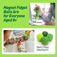 iKrto magnetic stress fidget ball with travel case for organization