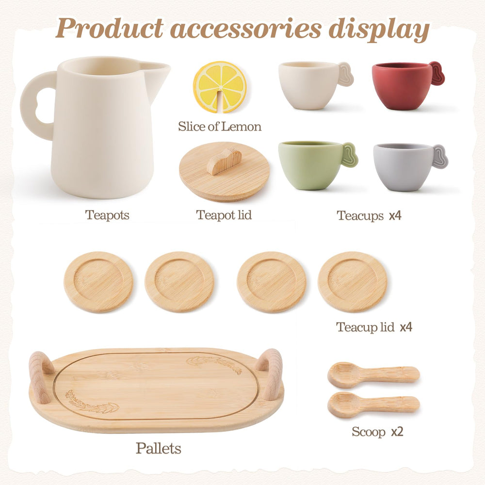 Ikubigu tea party set complete kit for home or classroom play