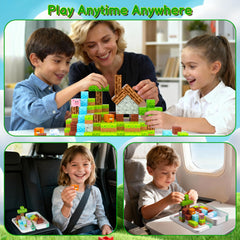 iLacven magnetic blocks compatible with other 0.8-inch sets for bigger creations