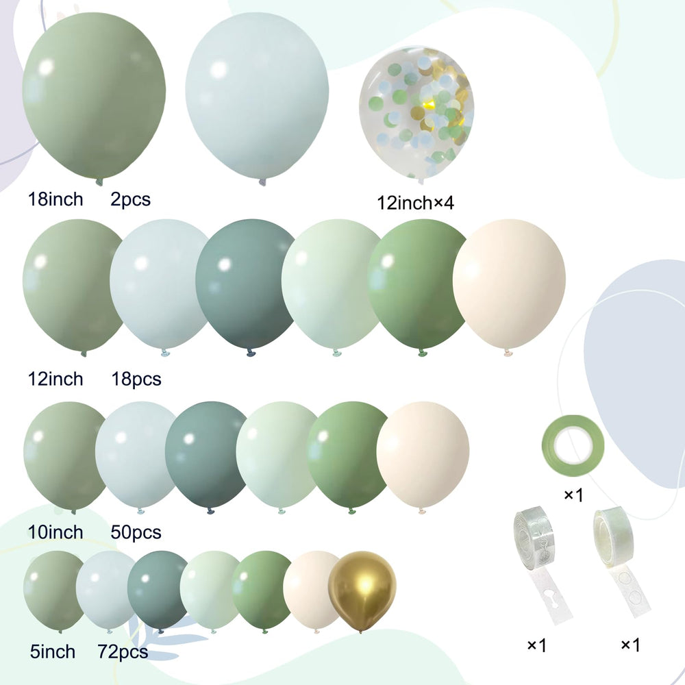 ilafm ash mist green haze balloons evoke woodland themes for rustic parties