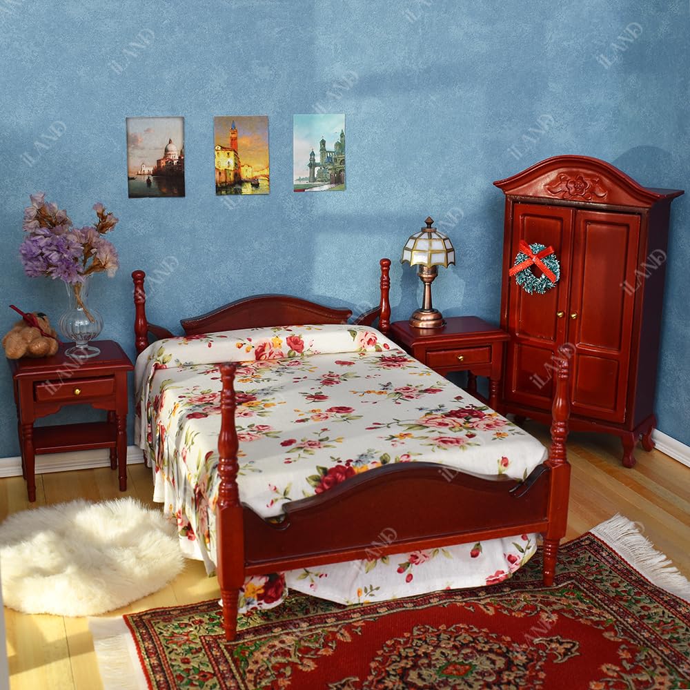 Iland bedside tables mirror balanced symmetry and handy storage in a tiny room