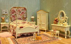 iland dressing table with stool in cream enhances pretend morning routines
