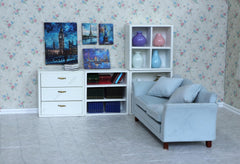 iland dollhouse flooring covers about 12.5 by 57.5 cm per set for planning.