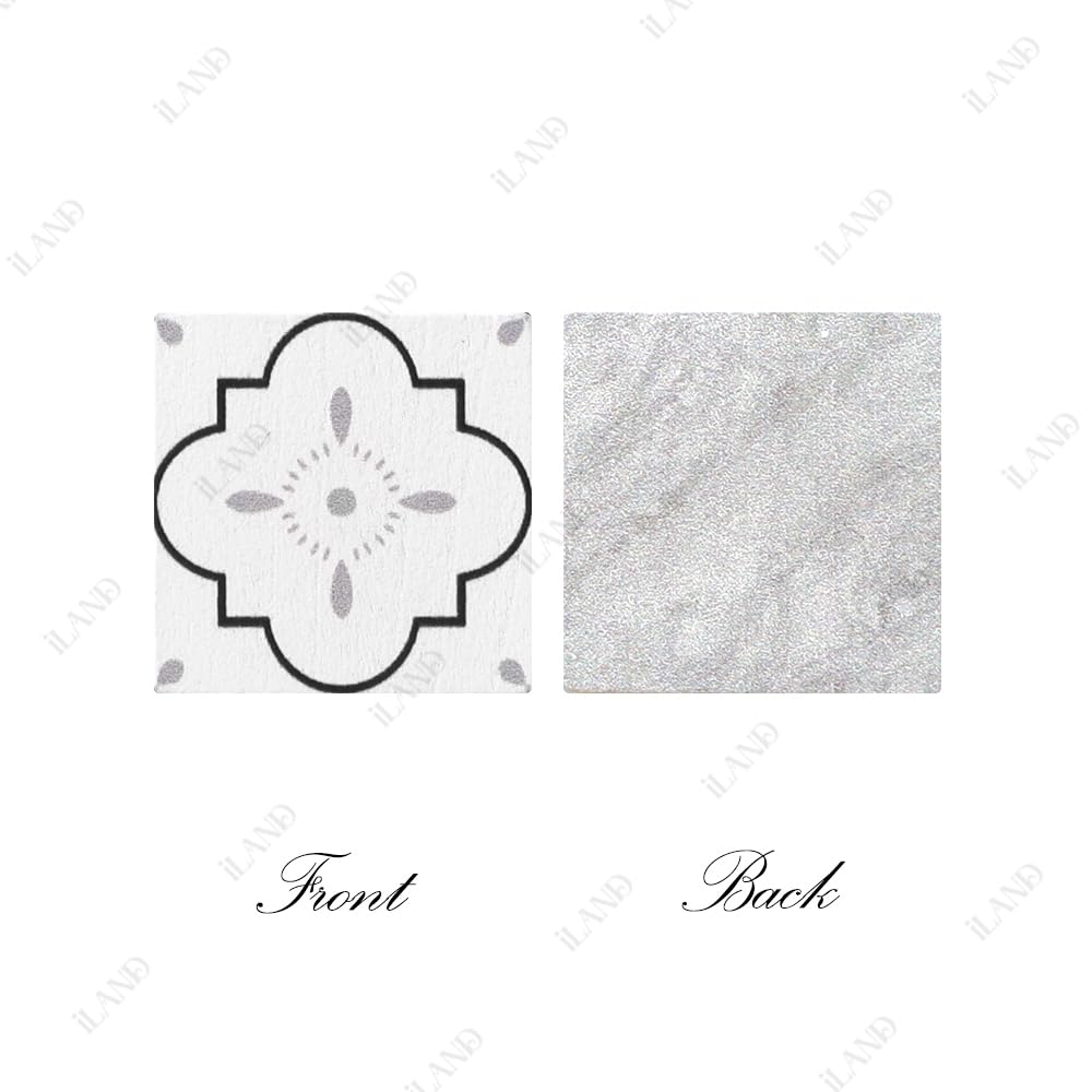iland dollhouse flooring French white floral tiles add elegant interior touches.