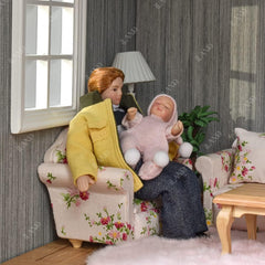 iland Dollhouse People hand-made woven clothes look realistic.