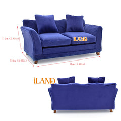 sleek side profile of the iland dollhouse sofa enhances modern aesthetics.