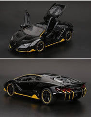 iLooboo alloy Black Lambo toy packaging and stand support stylish display