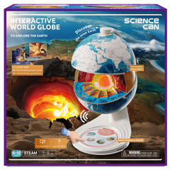 Science Can Openable Globe reveals crust and mantle, ideal for hands-on geology learning.