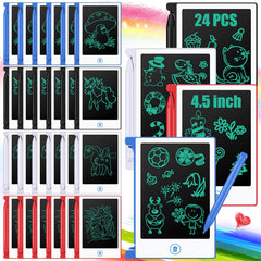 Zhehao 24 Pack LCD Mini Writing Tablet for Kids – 4.5-Inch Doodle Board Bulk Party Favors