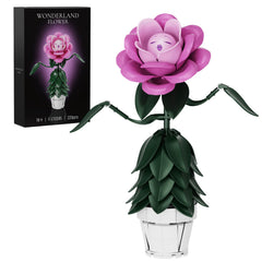 AZBHDTYS Wonderland Flower Building Set - Pink Rose (220 PCS), Lego Compatible