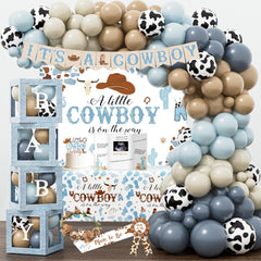 YJDFWAUT Cowboy Baby Shower Decorations | Western Boy Shower Party Supplies