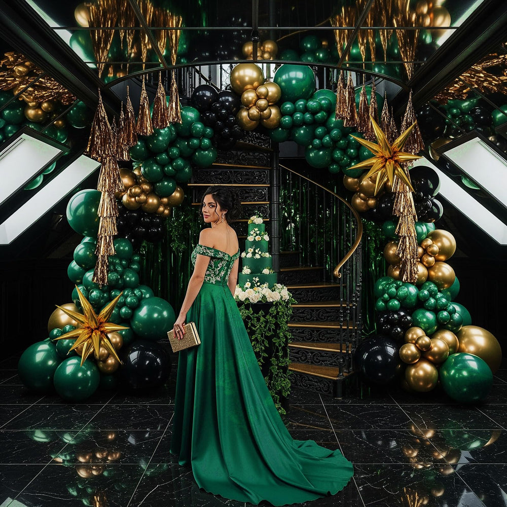 Kozee starburst foil balloons add sparkle to elegant party décor