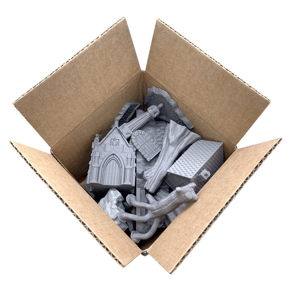 EnderToys Terrain Value Box with random assortment for immersive 28mm battlegrounds.
