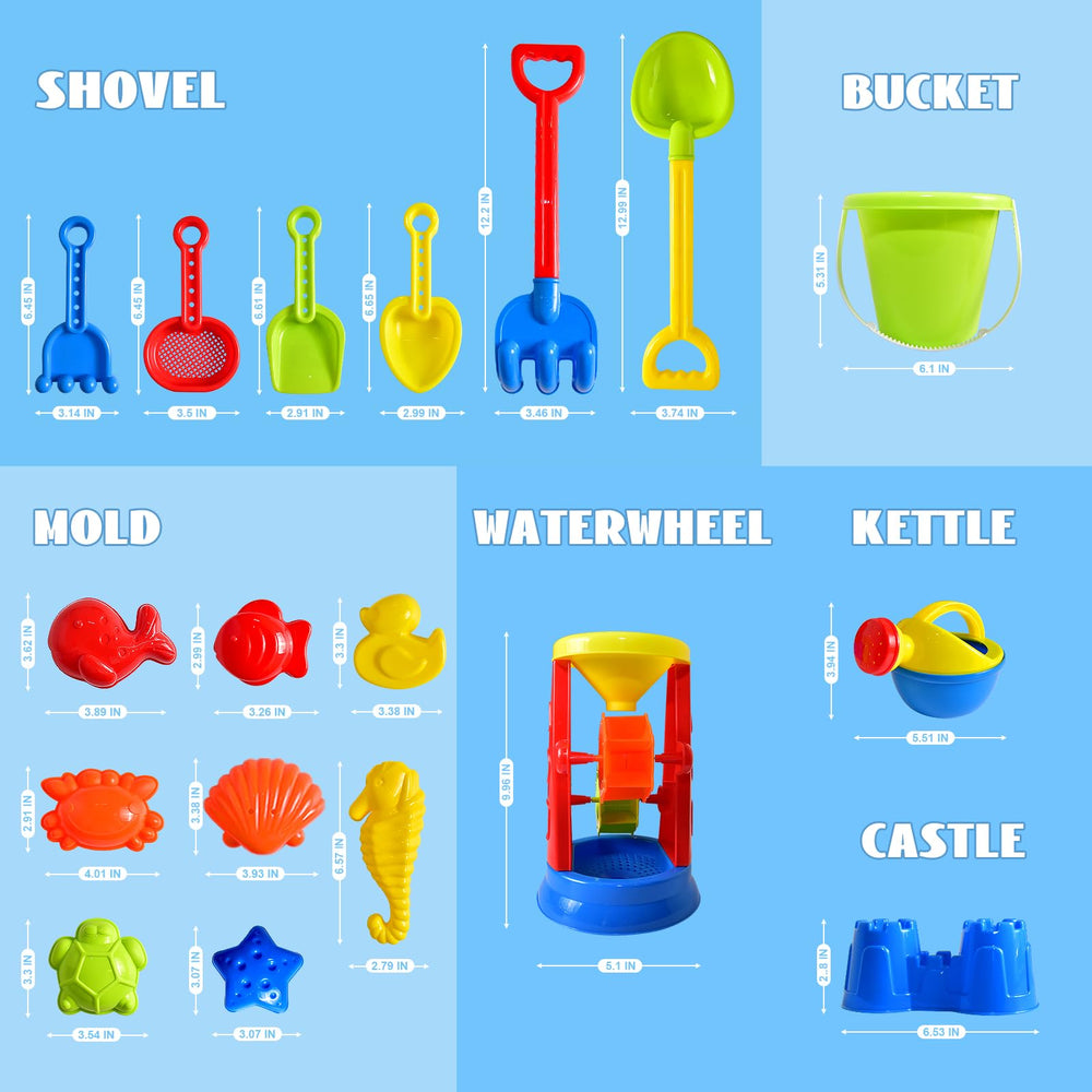 FUN LITTLE TOYS Beach Toys molds create colorful shapes in sand and snow.