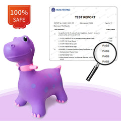 HotMax Bouncy Horse & Dinosaur Hopper Toy for Kids - Inflatable Ride-On for Toddlers (Purple)
