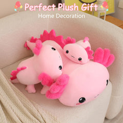 SQEQE Weighted Axolotl Plush — Soft Pink 9.8 Inch Weighted Plush Toy