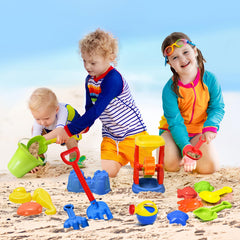 FUN LITTLE TOYS Beach Toys vibrant color set sparks sensory-rich play.
