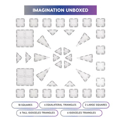 Imagimags Crystal Set large bases square provide sturdy foundation for big builds.