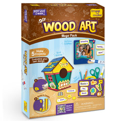 Imagimake DIY Wood Art Mega Pack bird house for creative decoration.