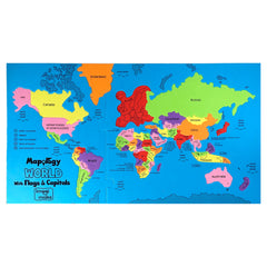 Imagimake Mapology family puzzle time supports screen-free learning.