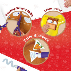 Imagimake child-safe scissors in action support precise cutting for small hands.