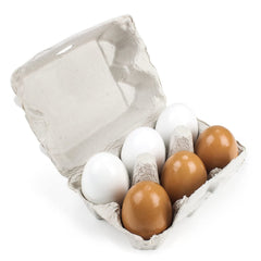 Imagination Generation Wood Eats eggcellent eggs in carton for pretend play