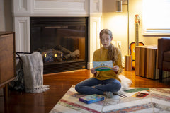 Imagine Breathing exercise card guide demonstrates quick calm breaks for home