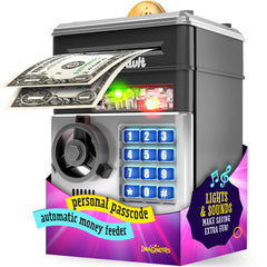Imagineers KiddieVault secret-passcode keeps savings secure for kids.