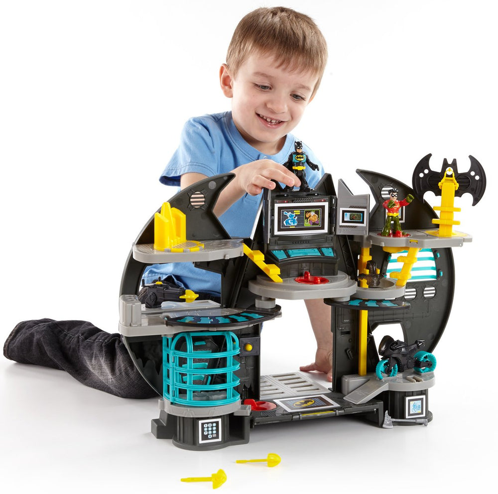 Imaginext Batcave batcomputer sparks imaginative planning during hero missions