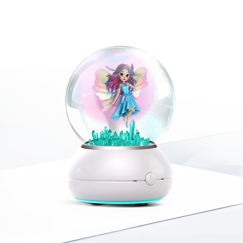 Imagix Crystal Ball shows lifelike holograms for interactive play and learning.