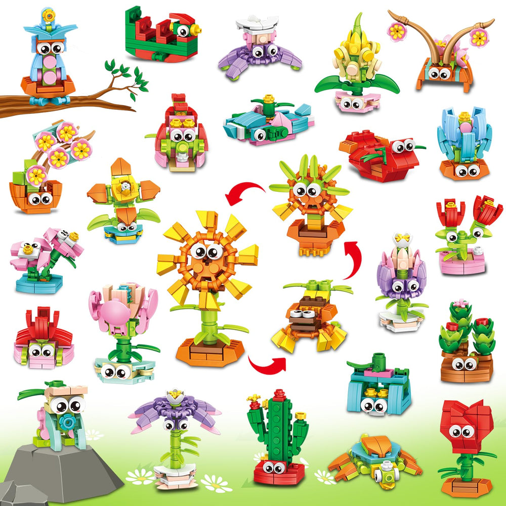 IMCUAMK flower blocks set for engaging creative play and gifts