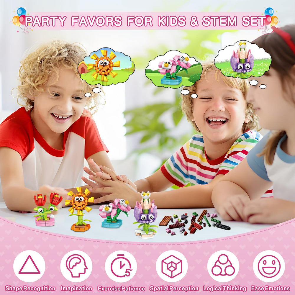 IMCUAMK variety of flower pieces for imaginative builds