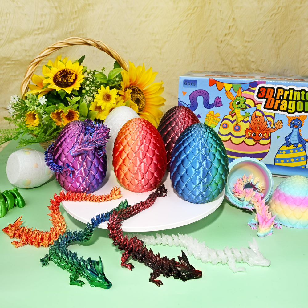 Impossmaker articulated dragon egg toy invites poseable display and imaginative play.