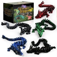 Impossmaker dark-series dragon with wings extended for dynamic desk display.