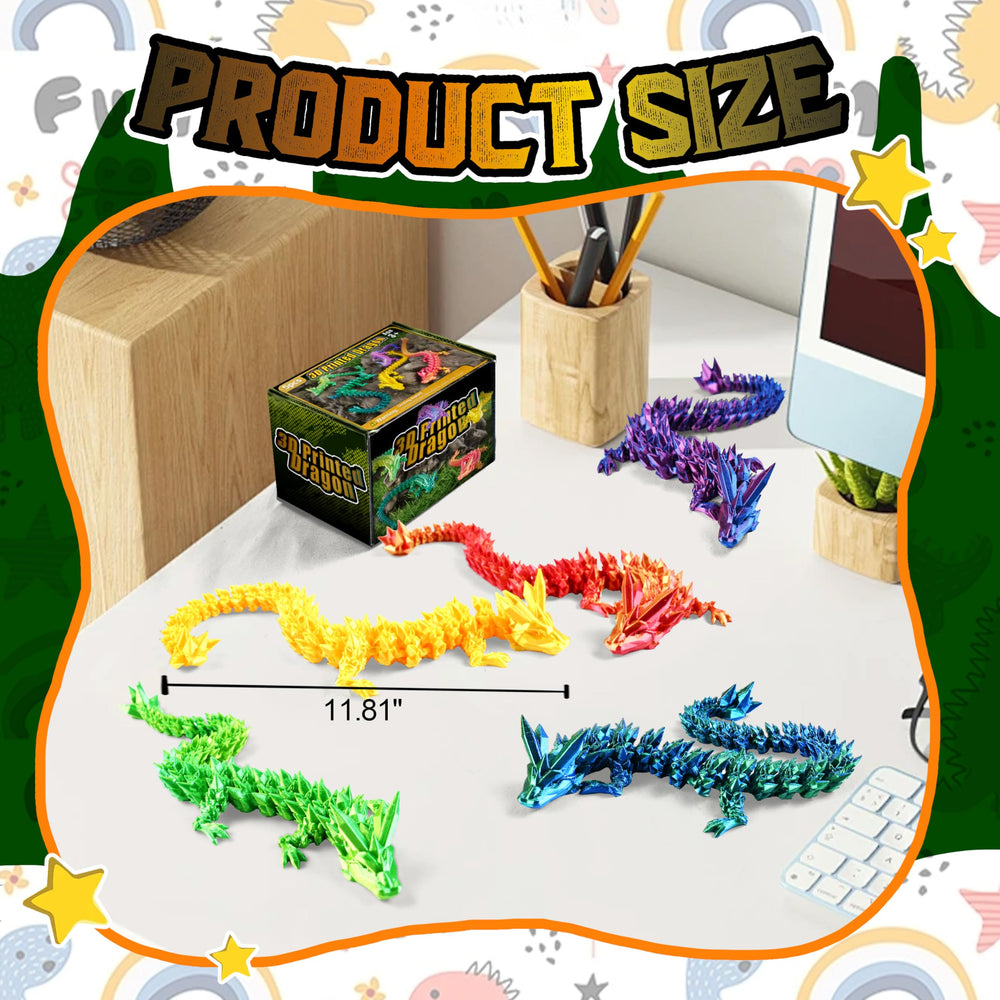 Impossmaker articulated dragons pair well with shelves, desks, and displays