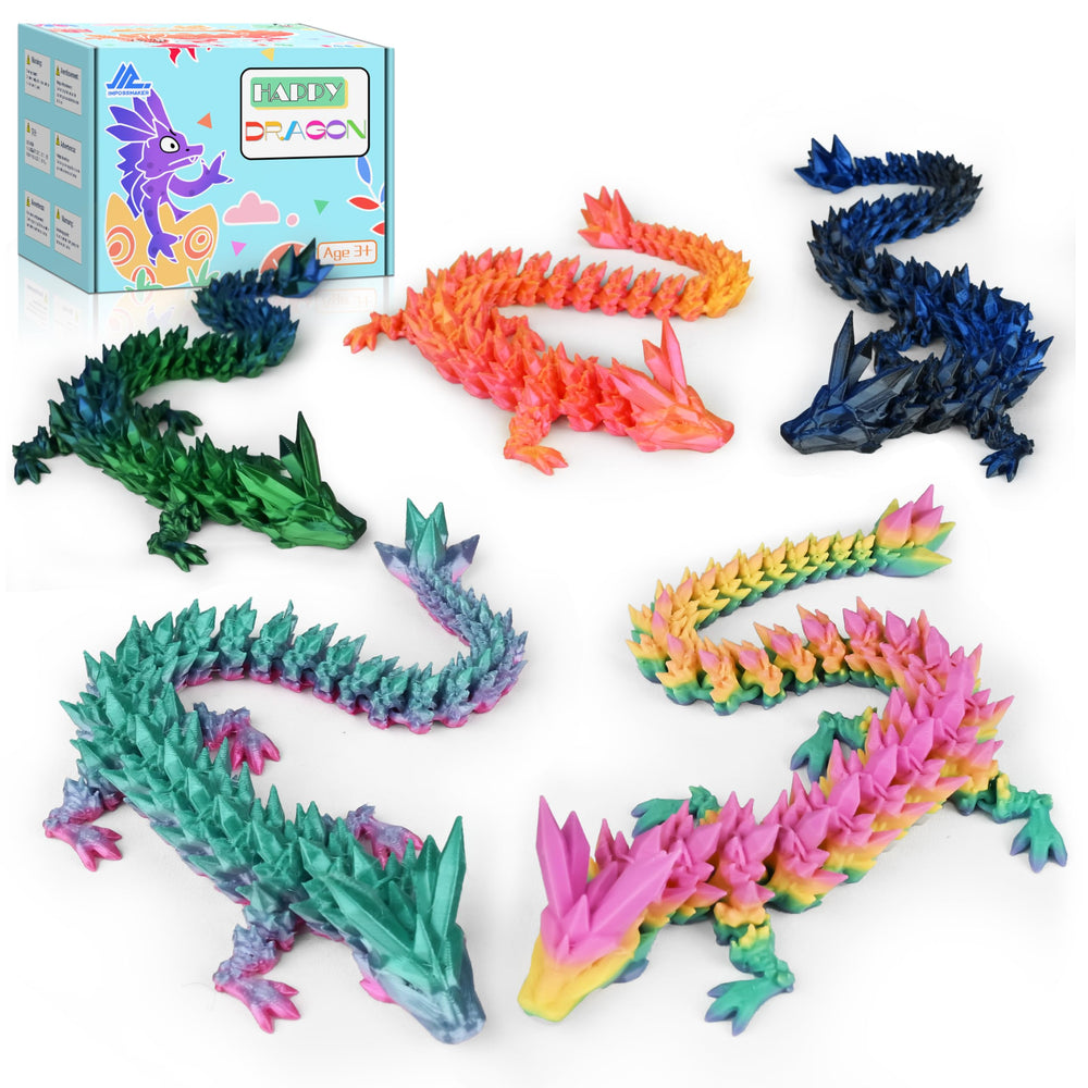 Impossmaker Dragon Set shows articulated dragons for display or play.
