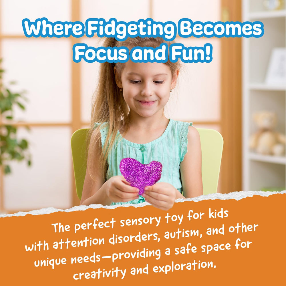 Child playing with foam blocks during quiet time or therapy-inspired activity.