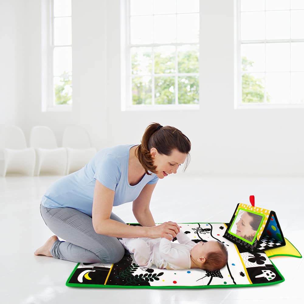 Inbeby tummy time mirror to spark self-awareness during play.