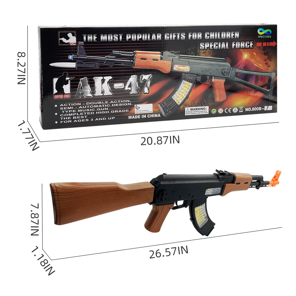 INCHOI Special Forces AK-47 electric gun toy features a removable stock for versatile play.