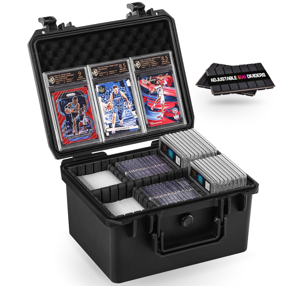 INCHOICASES Card Case interior with six dividers for organized card storage.