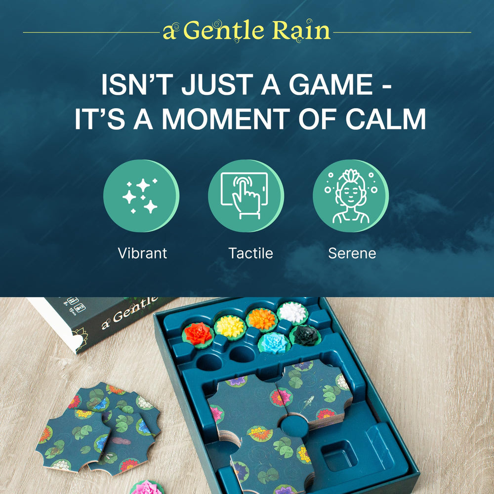 Incredible Dream A Gentle Rain velvet-touch tiles enhance grip for soothing play