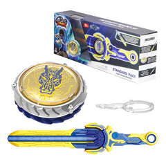 Infinity Nado battling top sapphire blue spinning action boosts fast, safe battles for kids.
