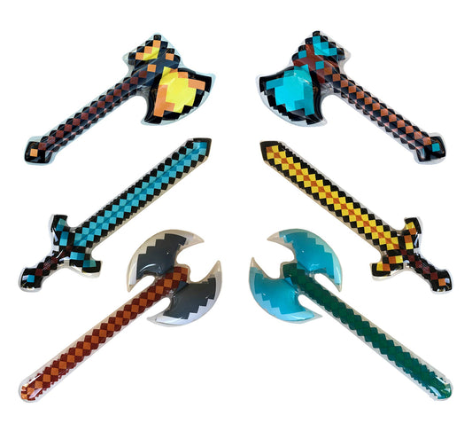 Inflatable Army diamond swords 37 inches for epic pretend battles at parties.
