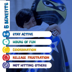 Inflatable Dudes Ninja Toy party decoration idea for ninja birthday.