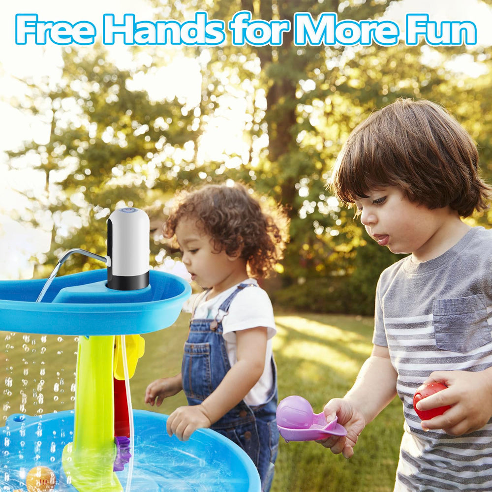 Infowush Water Table Pump promotes water-conscious play with minimal waste.