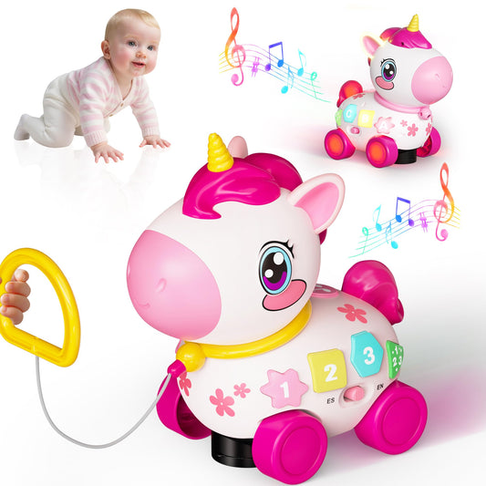 Ingbear unicorn toy auto movement with obstacle avoidance for independent play
