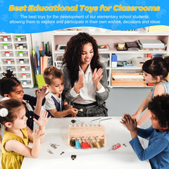 INIFEIDALA compact wooden design shown for travel-friendly learning moments.