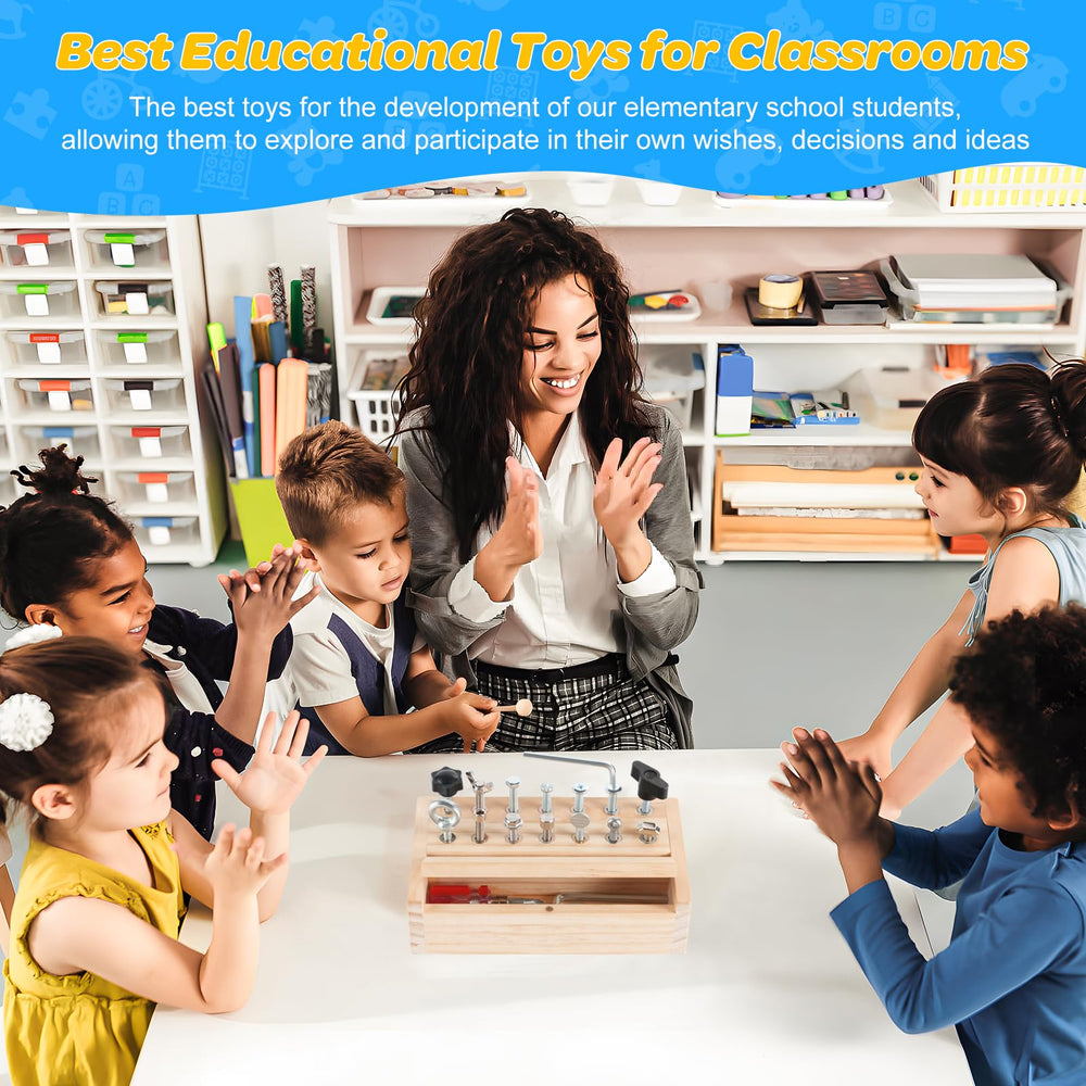 INIFEIDALA Fine motor-skills toy boosts hand-eye coordination through screw-threading tasks.