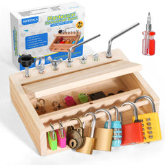 INIFEIDALA Montessori screwdriver board wooden assembly for tactile learning and fine motor practice