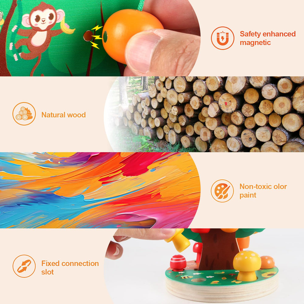 INIFEIDALA Non-toxic finishes ensure a child-safe wooden toy experience.